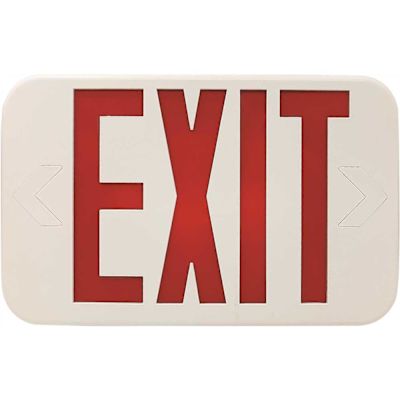 Simply Conserve LED Exit Sign With Battery Backup, Dual Sided, Red/green