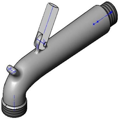 T&S Brass And Bronze Nozzle Assembly With Clevis Rough Chrome