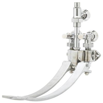 T & S Double Pedal Valve, Self-Closing, Volume Control, Chrome