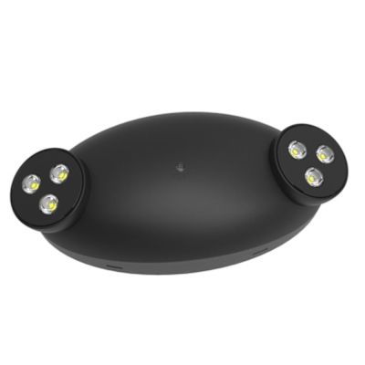 Halco Evade Emergency LED Light Unit With Battery Backup, 2 Round Heads, Black