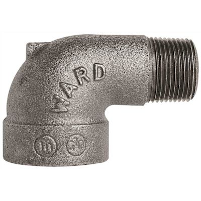WARD MFG. BLACK MALLEABLE STREET ELBOW 90 DEG 1 IN.