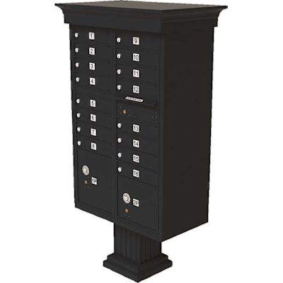 Florence Vital 16-Mailboxes 2-Parcel Lockers 1-Outgoing Pedestal Mount Cluster Box Unit