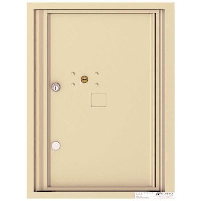 Florence USPS Delivery Recessed Wall Mount 4C Mailbox with 1 Parcel Locker in Sandstone