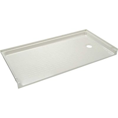 MUSTEE CareGiver 30 in. x 60 in. Single Threshold Shower Floor in White