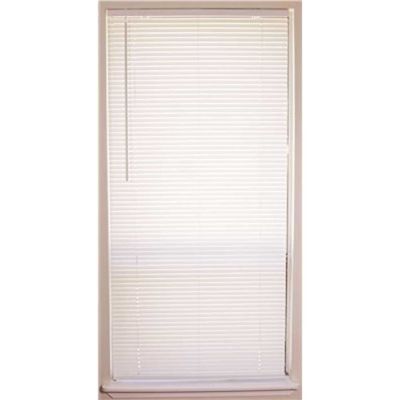 Designer's Touch White Cordless Light Filtering Vinyl Mini Blind with 1 in. Slats 35 in. W x 64 in. L