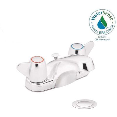 CLEVELAND FAUCET GROUP Cornerstone 4 in. Centerset 2-Handle Bathroom Faucet with Waste in Chrome