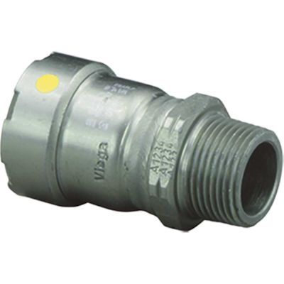 Viega MegaPressG 3/4 in. Press x 3/4 in. MPT Carbon Steel Adapter (Gas Only)