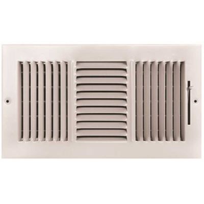 TruAire 12 in. x 6 in. 3-Way Steel Wall/Ceiling Register