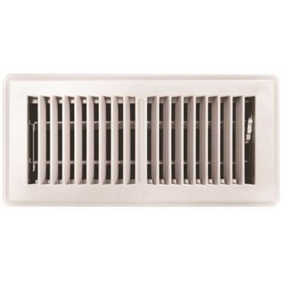TruAire 4 in. x 10 in. White Floor Register