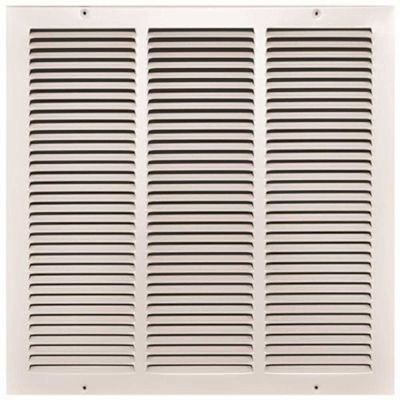 TruAire 18 in. x 18 in. White Stamped Return Air Grille