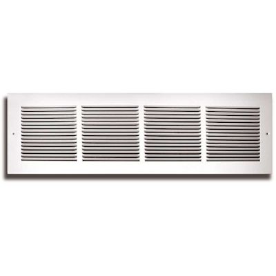 TruAire 14 in. x 6 in. White 1/3 in. Fin Spaced Return Air Grille