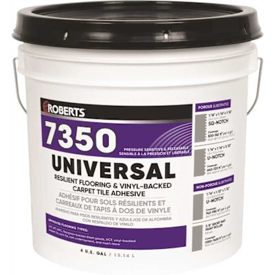 ROBERTS Universal Resilient Flooring & Vinyl-Backed Carpet Adhesive, 4 Gallon