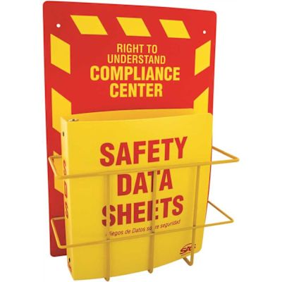 SAS 14.5 in. D x 20.5 in. H x 5 in. W SDS Right to Understand Compliance Center Wall Mountable