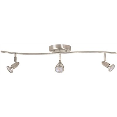 Monument 30-3/8 In 3-Light Brushed Nickel Track Lighting Kit
