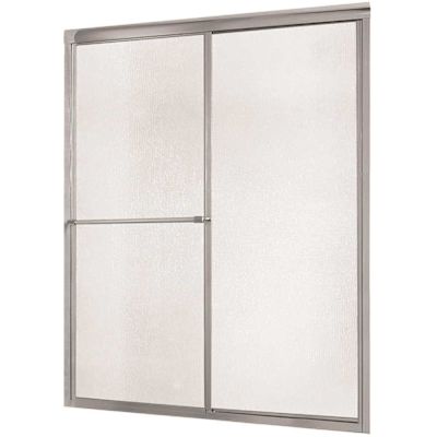 CRAFT + MAIN Tides 44 in. to 48 in. x 70 in. H Framed Sliding Shower Door in Silver and Rain Glass