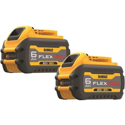 DEWALT FLEXVOLT 20V/60V MAX Lithium-Ion 6.0Ah Battery Pack (2 Pack)