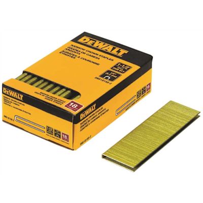 DEWALT 1/4 in. x 1-1/2 in. 18-Gauge Glue Collated Crown Finishing Staple (2500 Pieces)