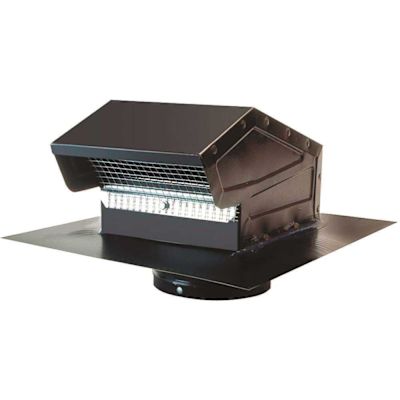 Master Flow 4 in. Goose Neck Vent Roof Cap in Black