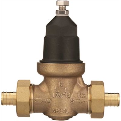 Wilkins 3/4 in. NR3XL Pressure Reducing Valve with Double Union PEX Crimp Tailpiece Connection Lead Free