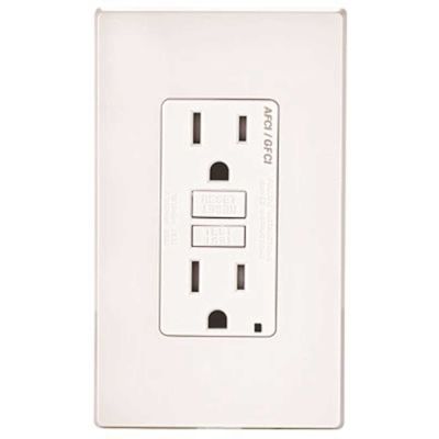 Leviton 15 Amp 125 V Tamper Resistant Duplex Outlet/Receptacle, White (1-Pack) AGTR1-W