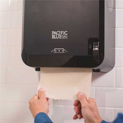 Pacific Blue Ultra Mechanical Paper Towel Dispenser by GP PRO, Black, 59589, 12.9 W x 9.3 D by 16.7 H