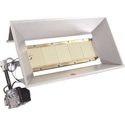 HEATSTAR High Intensity Overhead 40,000 BTU Radiant Natural Gas Portable Heater with Power Pile