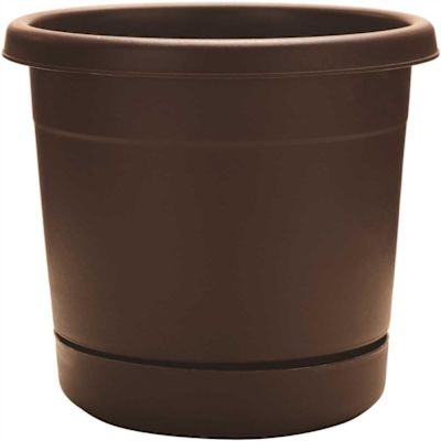 Southern Patio ROLLED RIM PLANTER, COCOA