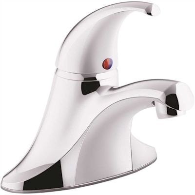 KOHLER Coralais 4 in. Centerset Single-Handle Bathroom Faucet with Metal Pop-Up Drain in Polished Chrome