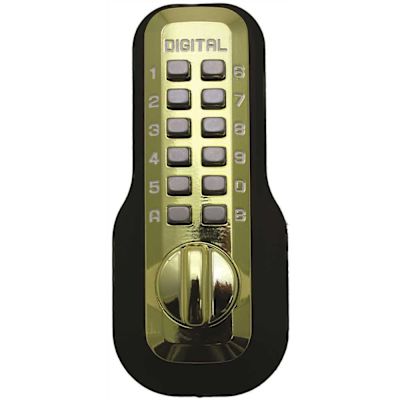 Single Cylinder Deadbolt Bright Brass Digital Keypad