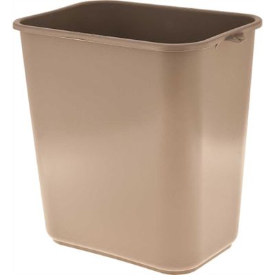 IMPACT PRODUCTS 28 Qt. Soft-Sided Beige Plastic Wastebasket