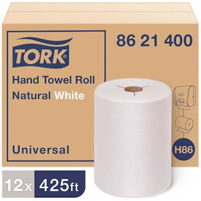 TORK Natural White 8 in. Controlled Hardwound Paper Towels (425 ft./Roll, 12-Rolls/Case)