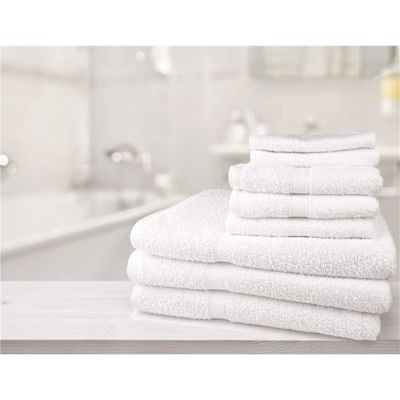 Oxford Gold 27 in. x 50 in. 14 lbs. White Bath Towel with Dobby Border (48 Each per Case)
