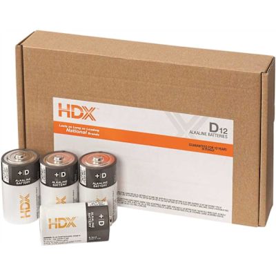 HDX Alkaline D Battery (12-Pack)