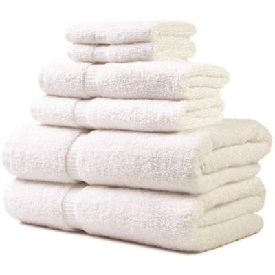 27 in. x 54 in. 14 lb. Bath Towel with Dobby Border in White (Case of 36)