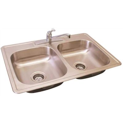 Premier Concord Single-Handle Kitchen Faucet in Chrome with Sink