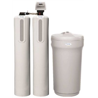 NOVO 485 Series Whole House Water Softener Taste Odor Water Filtration System with NVO485UFHTO-150 Gray Tanks