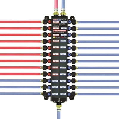 Viega Manabloc 1/2 in. x 24 Ports: 9 Hot, 15 Cold Polymer Distribution Manifold