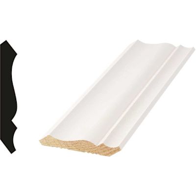 Woodgrain Millwork WM 49 9/16 in. x 3-5/8 in. x 96 in. Primed Finger-Jointed Crown Moulding