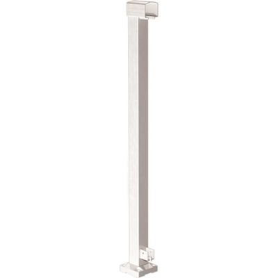 PEAK Aluminum Railing 42 in. H x 4 in. W White Aluminum Deck Railing End Post