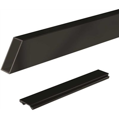 PEAK Aluminum Railing 6 ft. Black Aluminum Deck Railing Wide Stair Picket and Spacer Kit for 42 in. high system