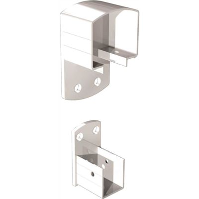 PEAK Aluminum Railing 6 in. W White Aluminum Deck Railing Wall Mount Bracket Kit for 42 in. high system