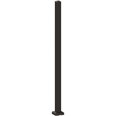 PEAK Aquatine 2 in. x 2 in. x 4.18 ft. Black Aluminum Hard Surface Pool Fence Post