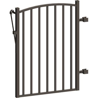 PEAK Aquatine 3 ft. x 4 ft. Black Aluminum Fence Yard Gate