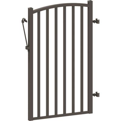 PEAK AquatinePLUS 3 ft. x 4 ft. Black Aluminum Yard Fence Gate