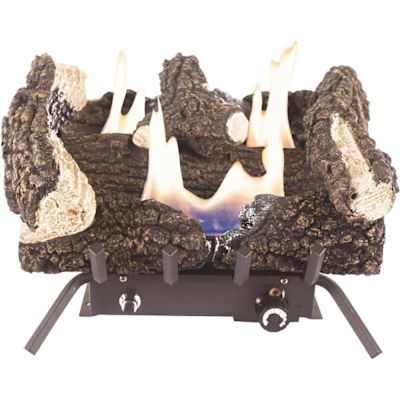 Pleasant Hearth Wildwood 18 in. Vent-Free Dual Fuel Gas Fireplace Logs