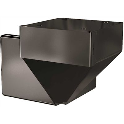 Peak Aluminum Railing 5 in. H x 9.5 in. W Black Steel Deck Railing Corner Fascia Mount Bracket for 42 in. High System