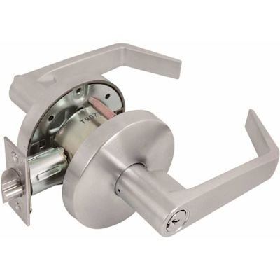 US Lock 2050 Series GR2 2-3/8 in. US26D Backset Entrance Door Lever SC1