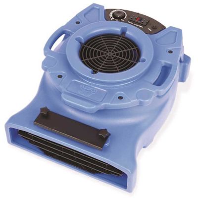B-Air 1/4 HP Low Profile Blue Air Mover Blower Fan for Water Damage Restoration Carpet Dryer Floor