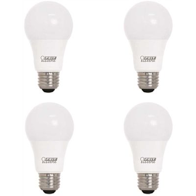 Feit Electric 40-Watt Equivalent A19 Dimmable CEC Title 20 90+ CRI E26 Medium LED Light Bulb, Soft White 2700K (4-Pack)