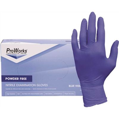 Large Powder Free Multi-Purpose Grape Nitrile Exam Gloves (200 per Box, 10 Boxes per Case)